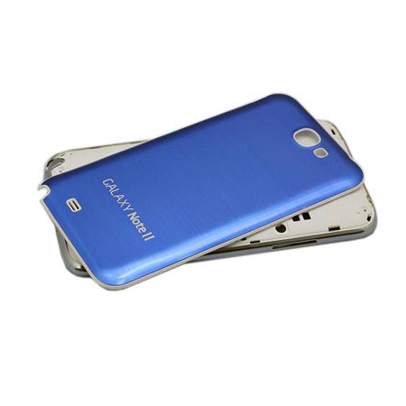 Cache Batterie en métal pour Samsung Galaxy Note 2 - Bleu