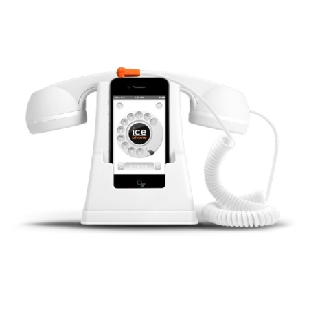 Kit main libre Ice-Phone Retro - Blanc