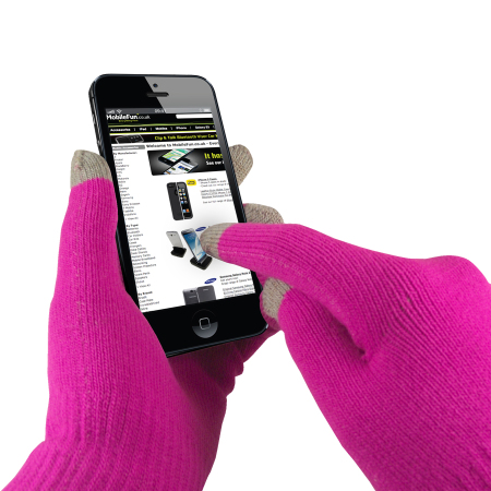 Touch Tip Gloves For Capacitive Touch Screens - Pink - Mobile Fun Ireland