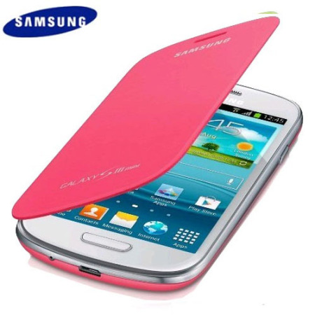 Genuine Samsung Galaxy S3 Mini Flip Cover - Pink - EFC-1M7FPECSTD