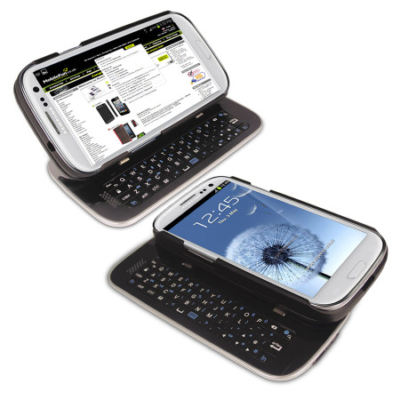 Vakman fluctueren Facet Wireless Sliding Keyboard and Case for Samsung Galaxy S3 - Black