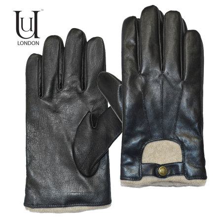 men's leather touchscreen gloves uk
