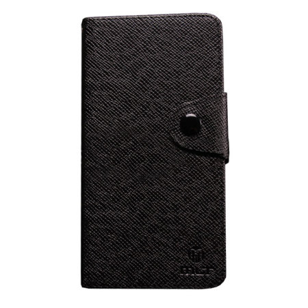 Leather-Style Wallet Case for BlackBerry Z10 - Black