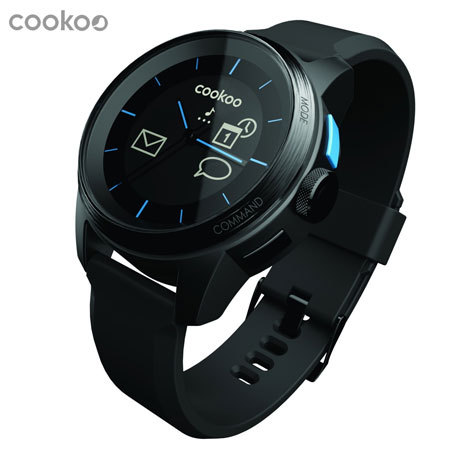 Reloj analógico COOKOO para smartphones - Negro / Azul