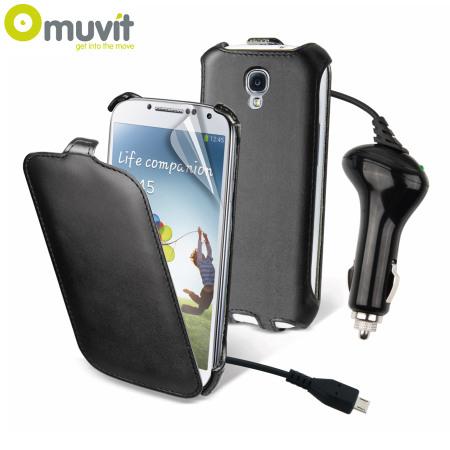 Muvit Protect and Charge Pack for Samsung Galaxy S4 - Black