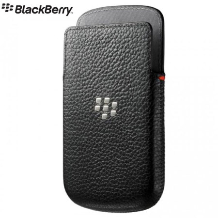 BlackBerry Q10 Leather Pocket - Black - ACC-50704-201