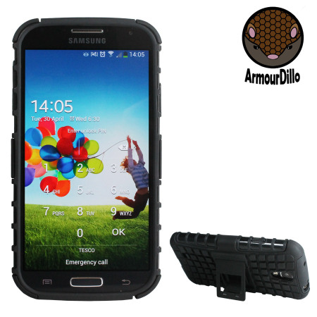 ArmourDillo Hybrid Protective Case for Samsung Galaxy  S4 - Black