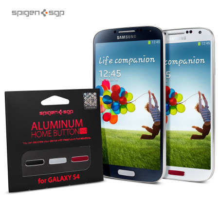 Bouton Home Samsung Galaxy S4 Spigen SGP Aluminium - Pack de 3