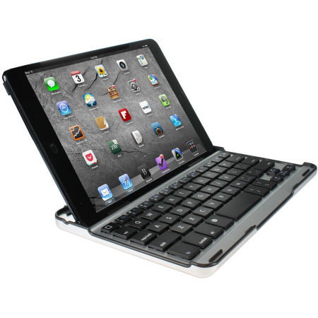 Aluminium Bluetooth Tastatur für iPad Mini 2 / iPad Mini in Schwarz