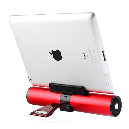 Enceinte portable HS100 Bluetooth Sans Fil avec Support - Rouge