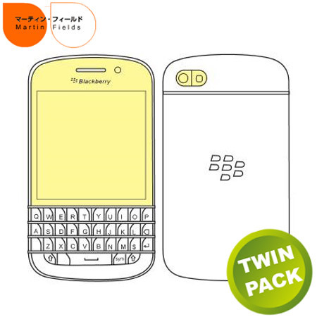 Martin Fields Overlay Screen Protector Twin Pack - Blackberry Q10