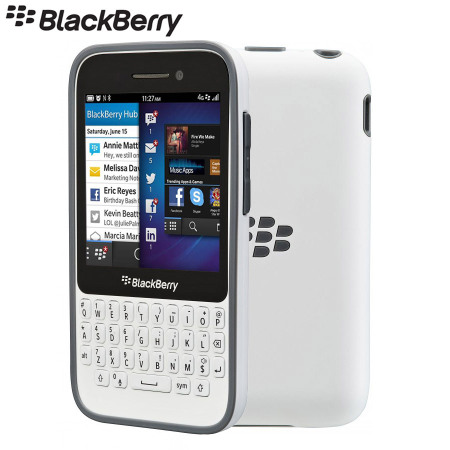 Schots Ruwe slaap Vorming BlackBerry Q5 Premium Shell - ACC-54809-202 - White/Granite Grey