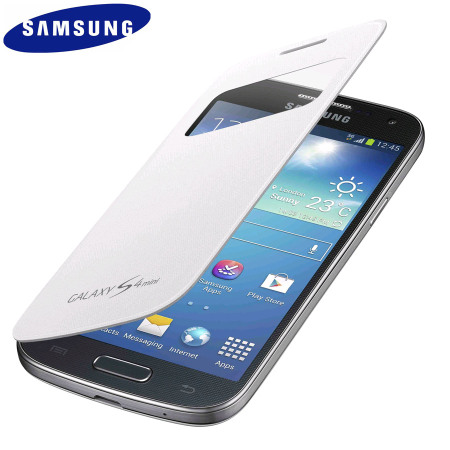 Funda oficial Samsung Galaxy S4 Mini S-View Premium - Blanca