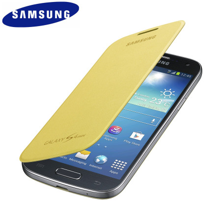Official Samsung Galaxy S4 Mini Flip Case Cover - Yellow