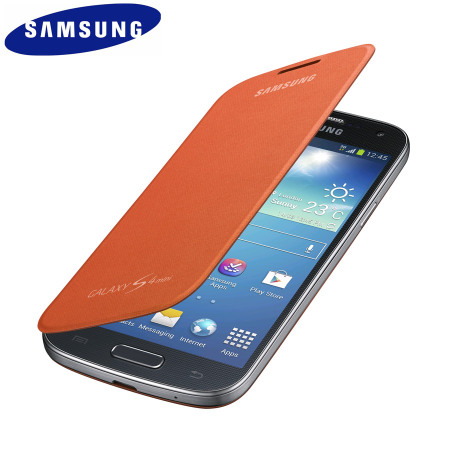 Official Samsung Galaxy S4 Mini Flip Case Cover - Orange