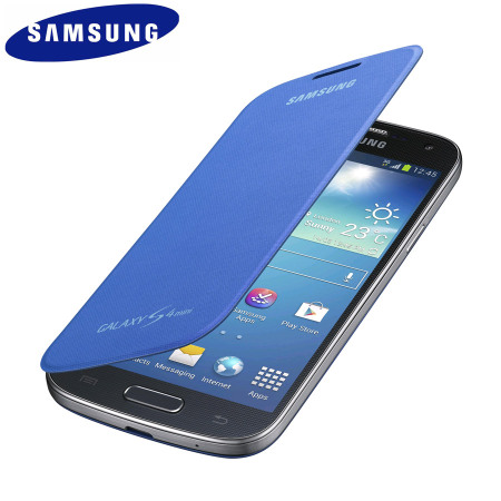 Official Samsung Galaxy S4 Mini Flip Case Cover - Cyan