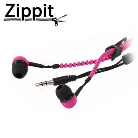 Zippit 3.5mm Anti-Tangle Earphones - Pink