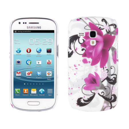 Renaissance Ook Fonkeling Flower Design Case for Samsung Galaxy S3 Mini - Purple Reviews