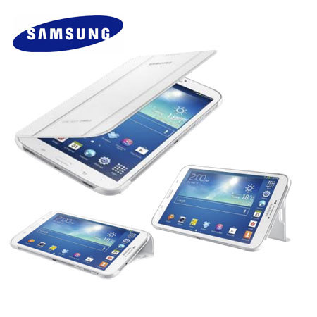 Raap bladeren op Dezelfde Weggelaten Official Samsung Galaxy Tab 3 8.0 Book Cover - White Reviews