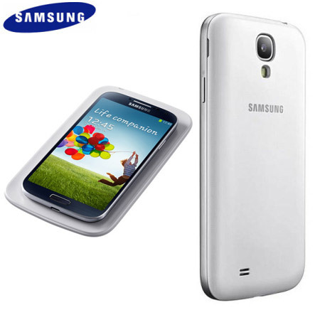 Official Samsung Galaxy S4 Wireless Charging Pad with Cover - White