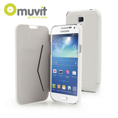 Muvit Samsung Galaxy S4 Mini Folio Case - White Stone