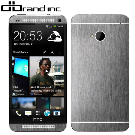 Protection adhésive HTC One 2013 dbrand avant et arrière – Titanium