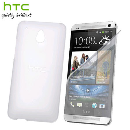  HTC Hard Shell Case & Screen Protector for HTC One Mini - Clear
