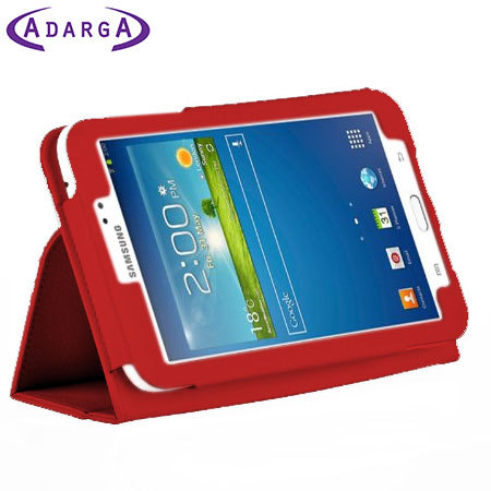 Housse Samsung Galaxy Tab 3 8.0 Adarga Stand and Type - Rouge