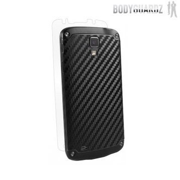 BodyGuardz Samsung Galaxy S4 Active Carbon Fibre Armor Skin - Black