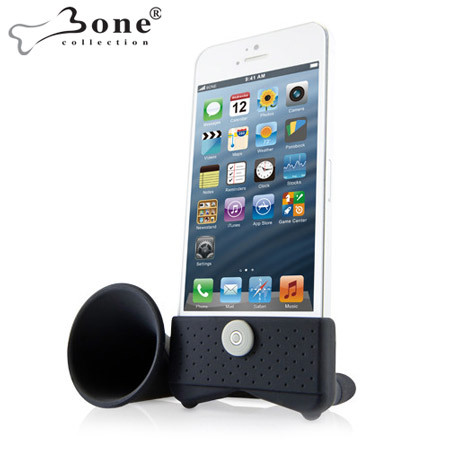 Bone Collection Hoorn versterker voor de iPhone 5S / 5 - Zwart