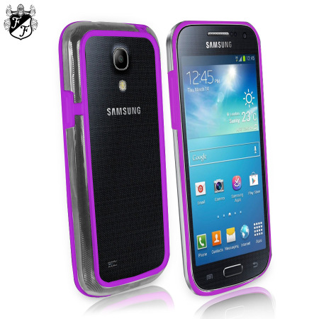 FlexiFrame Samsung Galaxy S4 Mini Bumper Case - Purple / Clear