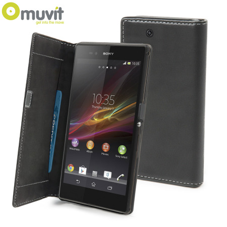 Ik heb een Engelse les krokodil Productie Muvit Sony Xperia Z Ultra Slim Folio Case - Black