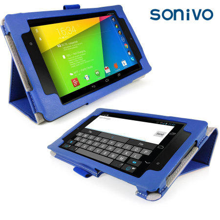Sonivo Leather Style Case for Google Nexus 7 2013 - Blue