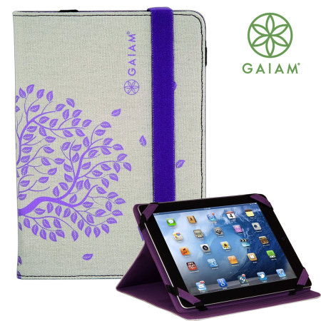 Gaiam Tree of Life iPad 4 / 3 / 2 Stand Case - Natural / Purple