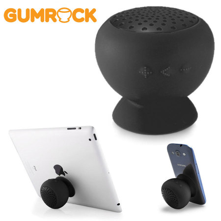 Soporte de ventosa con altavoz Bluetooth Gum Rock - Negro