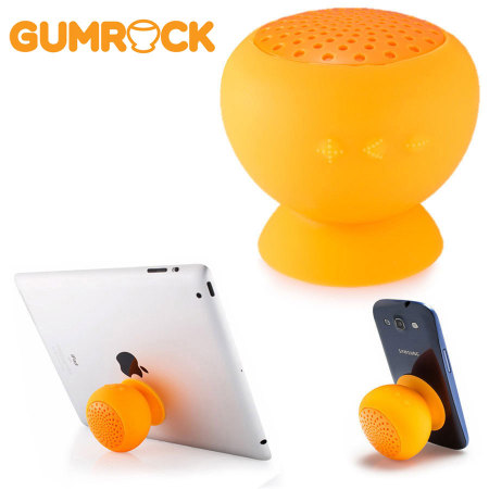 Gum Rock Bluetooth Portable Suction Speaker Stand - Orange