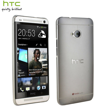 Coque HTC One 2013 Officielle Hard Shell HC C843 – Blanc Translucide  