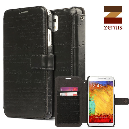 Zenus Masstige Lettering Diary Case for Samsung Galaxy Note 3 - Black