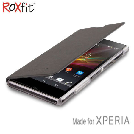 Housse Sony Xperia Z1 Roxfit Book Flip - Noire Nero
