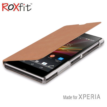Roxfit Book Flip Case for Sony Xperia Z1 - Desert Tan