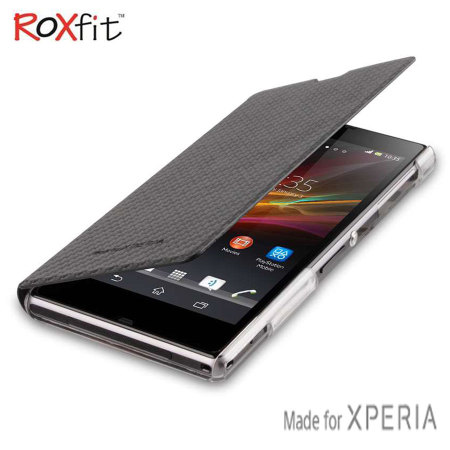 Roxfit Book Flip Case for Sony Xperia Z1 - Carbon Black