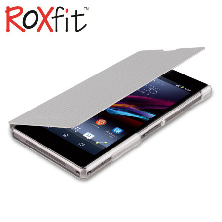Roxfit Book Flip Case for Sony Xperia Z1 - Carbon Silver