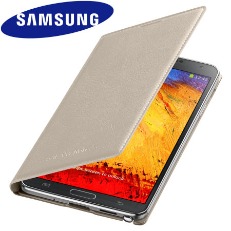Original Samsung Galaxy Note 3 Tasche Wallet Cover in Oatmeal