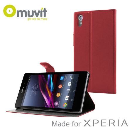 Muvit Sony Xperia Z1 Stick 'N' Stand Case - Red