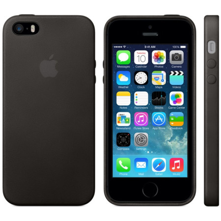Uitvoerder gas Vertrek naar Official Apple iPhone 5S / 5 Leather Case - Black