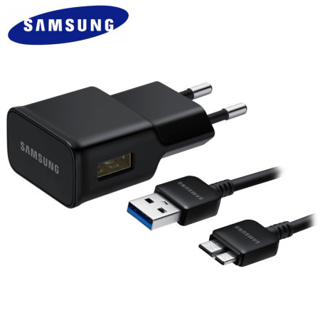 Official Samsung EU Travel Adapter with Micro USB 3.0 Cable - Black