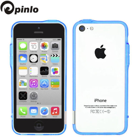 Pinlo Bladedge Bumper iPhone 5C Hülle in Blau Transparent