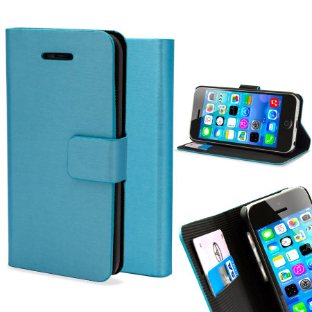 Housse iPhone 5C Metalix Book – Bleue Claire