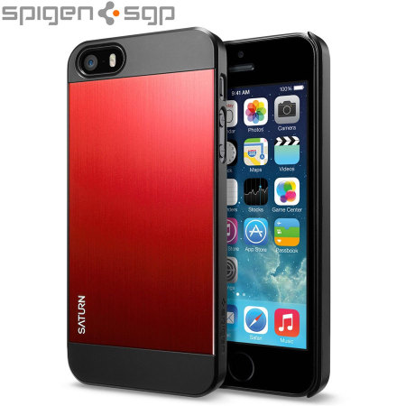 Coque iPhone 5S / 5 Spigen SGP Saturn – Rouge métallique