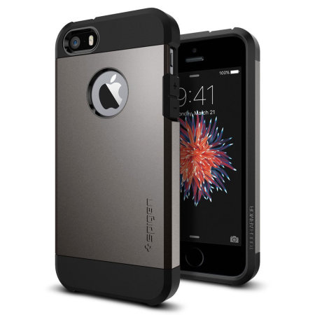 Spigen SGP Tough Armor Case voor iPhone 5S / 5 - Metaal  Slate